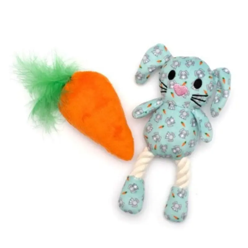 Easter Bunny & Carrot Cat Toy Set One Size