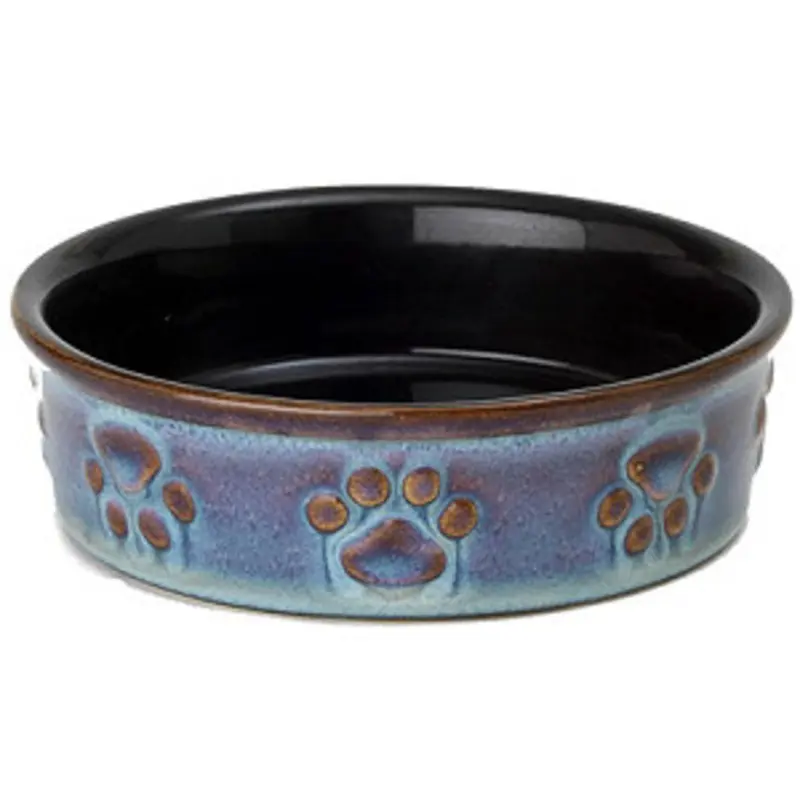 Polished Paws 5" Antique Blue Small Dog Bowl One Size