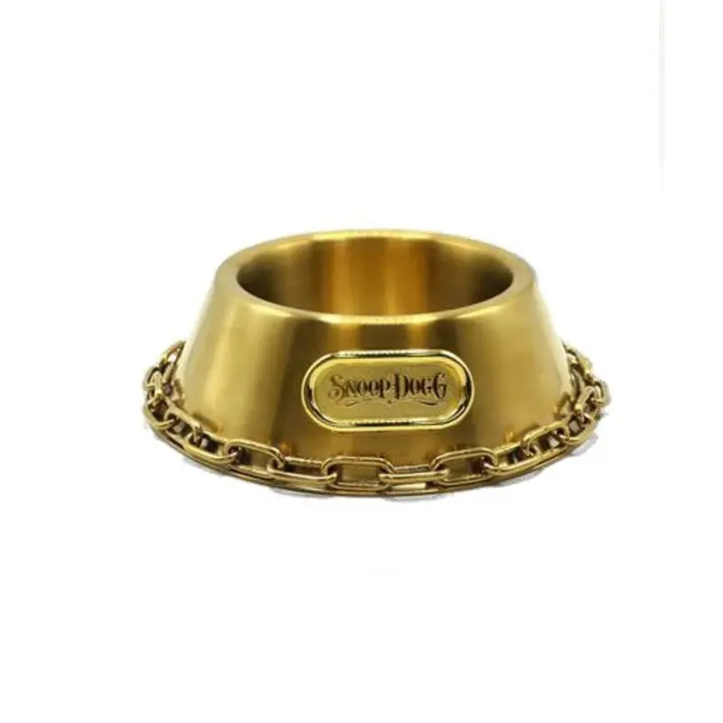 Snoop Doggie Deluxe Gold Pet Bowl - Off The Chain Small