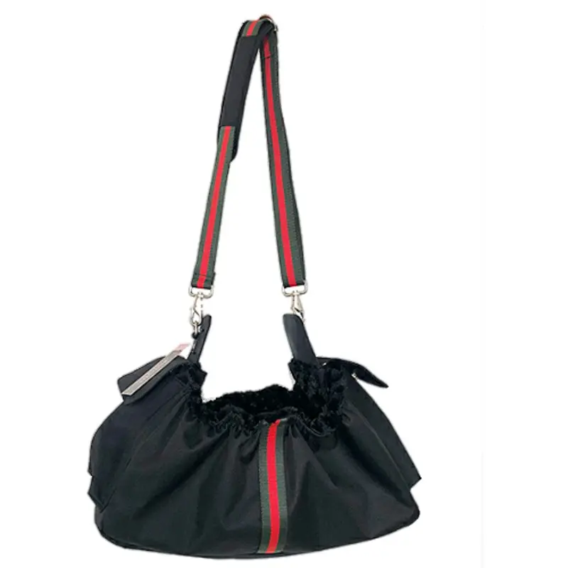 Gigi Sling - Black with Stripe Pet Dog Carrier One Size Only