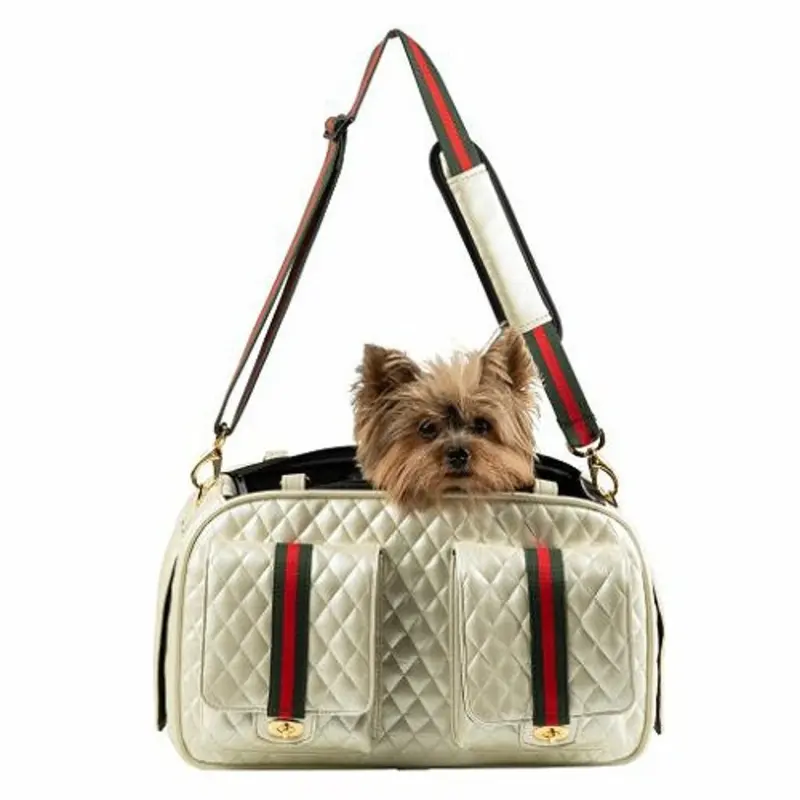 Marlee 2 Pet Dog Carrier - Ivory with Stripe by Petote