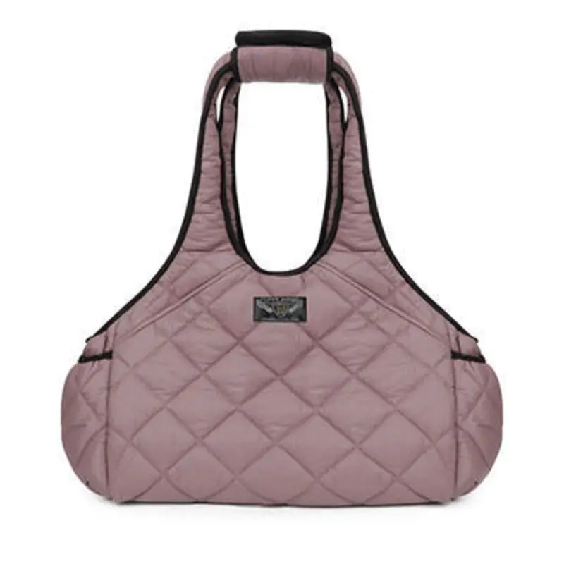 Puppy Angel Luxury Quilted Shoulder Bag - Mauve Pink Medium