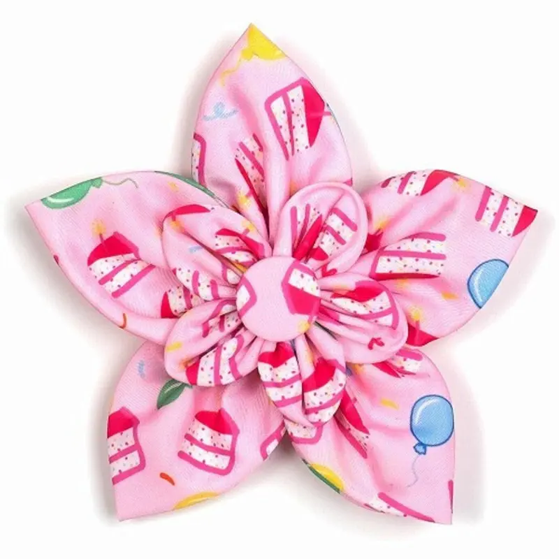 Birthday Girl Pet Dog Collar Flower Small