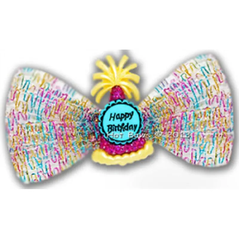 Dog Bow Barrette - Birthday Wishes for Larger Dogs Alligator Clip
