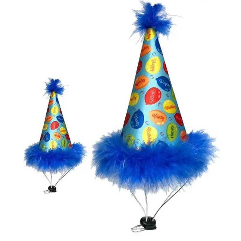 Party Time Blue Dog Hat Small