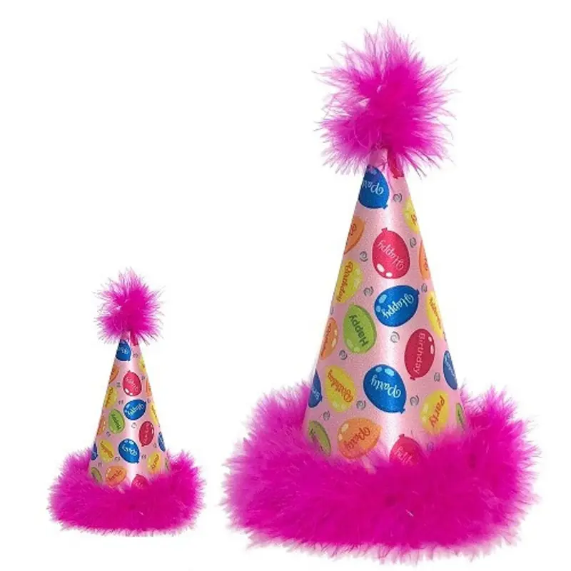 Party Time Pink Dog Hat Small