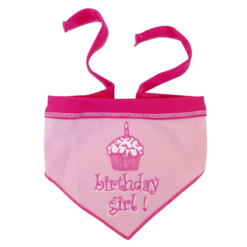Pink Birthday Girl Bandana Scarf Small