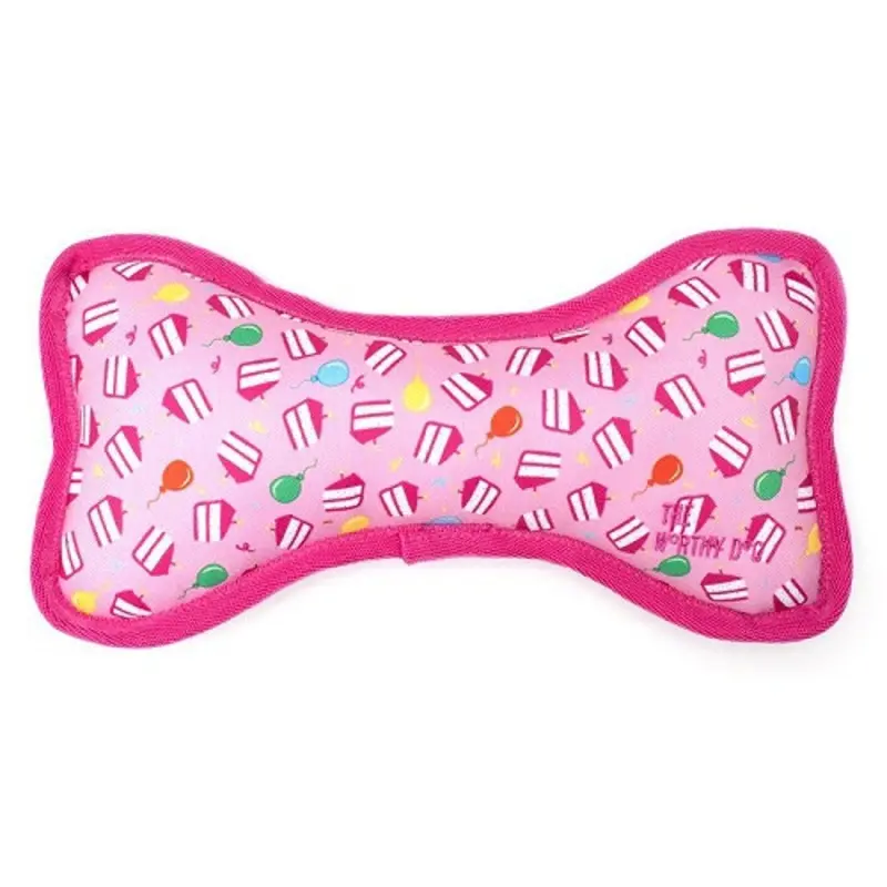 Birthday Girl Bone Dog Toy - 2 Sizes Small