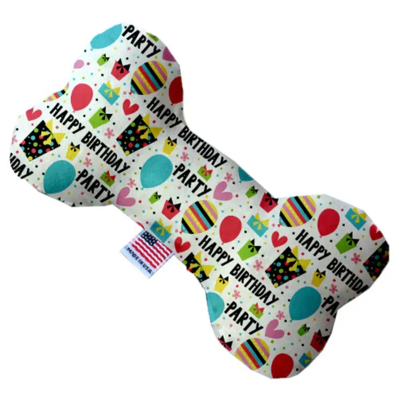 Bone Dog Toy - Happy Birthday, 3 Sizes 6" Plush