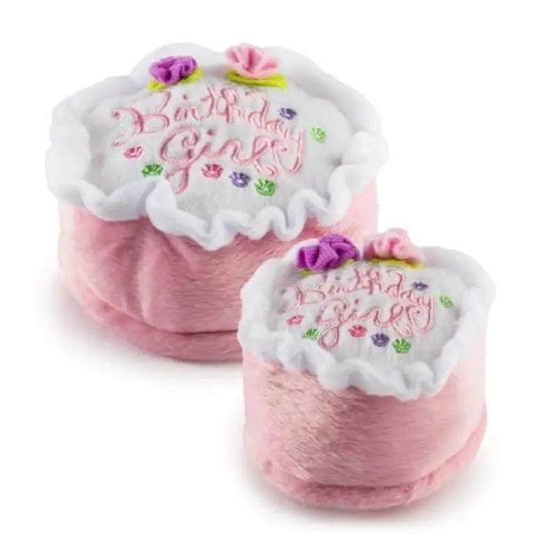 Plush Birthday Cakes Dog Toy - Birthday Girl Small
