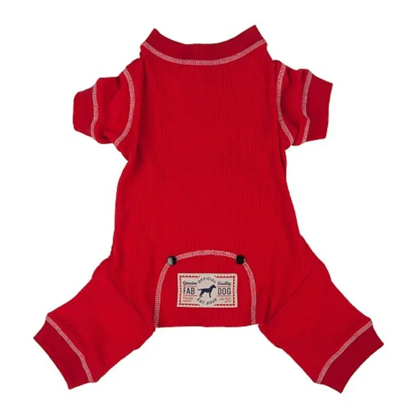 Red Thermal Dog Pajamas / Long Johns