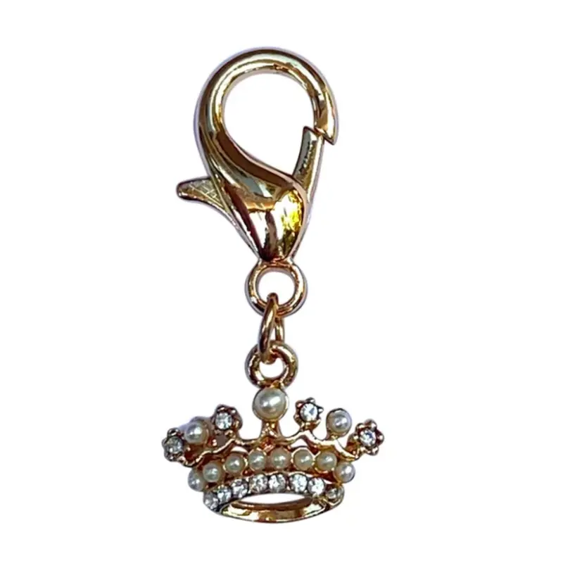 The Dog Squad Tiny Crown with Pearls Dog Collar Charm