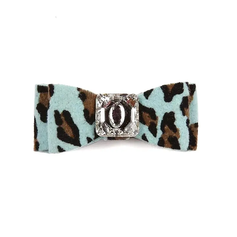 Cheetah Couture Big Bow Dog Hair Bow by Susan Lanci - Tiffi Cheetah Teacup