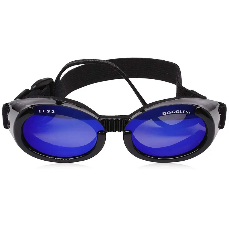 Doggles - ILS2 Shiny Black Frame with Mirror Blue Lens X-Small - Out of Stock!