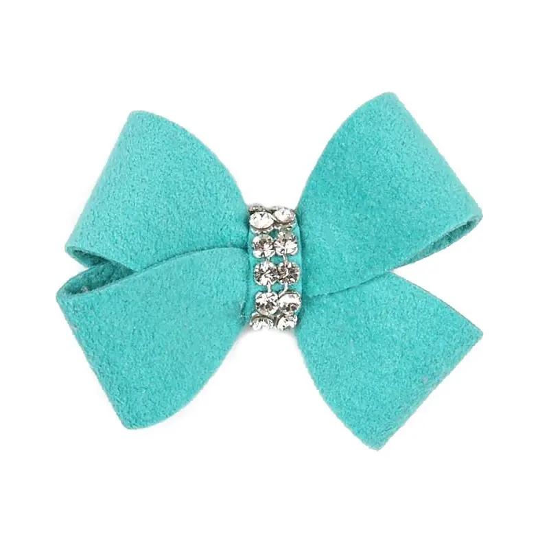 Nouveau Bow Dog Hair Bow by Susan Lanci - Bimini Blue X-Small