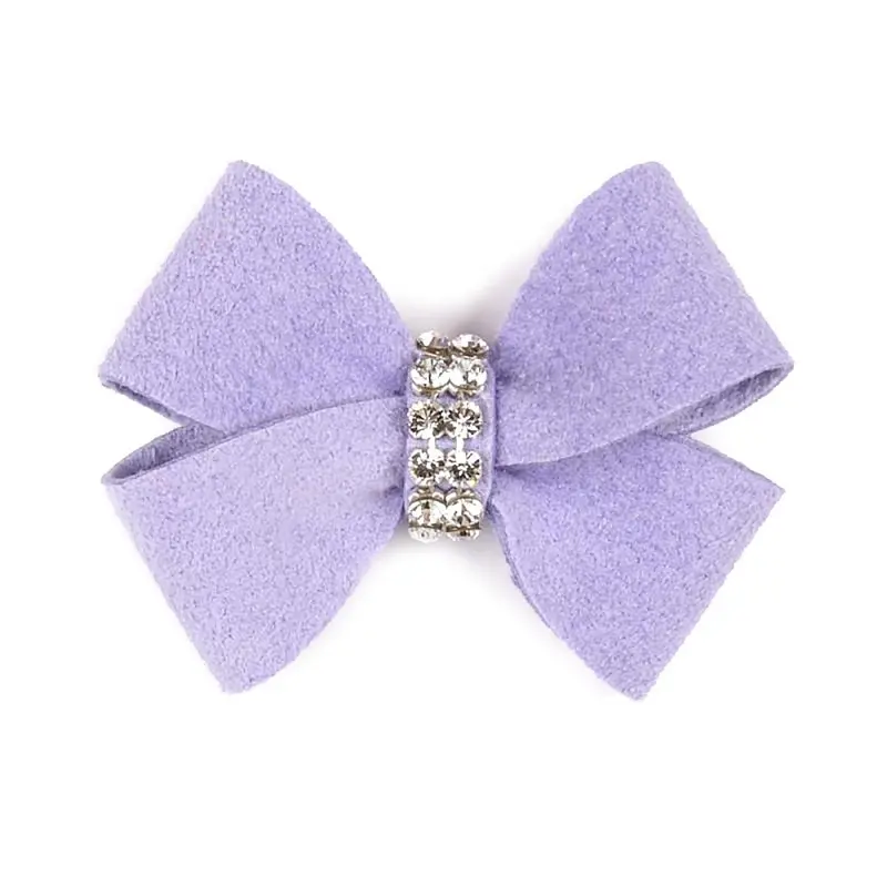 Nouveau Bow Dog Hair Bow by Susan Lanci - French Lavender X-Small