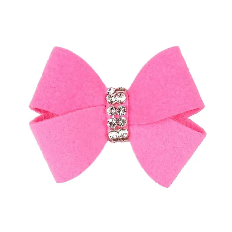 Nouveau Bow Dog Hair Bow by Susan Lanci - Perfect Pink X-Small