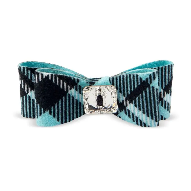 Scotty Big Bow Dog Hair Bow by Susan Lanci - Tiff Plaid Teacup