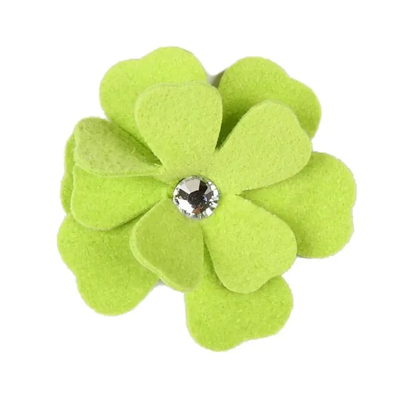 Tinkie's Garden Flower 2 Layer Dog Hair Bow by Susan Lanci - Kiwi