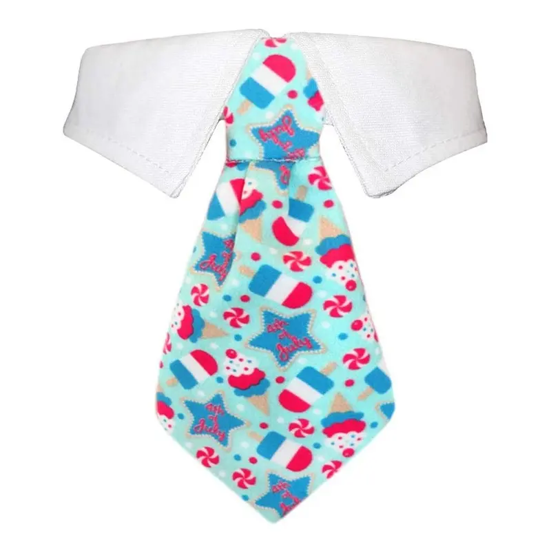 Pooch Outfitters July Dog Shirt Collar and Tie XXS/XS