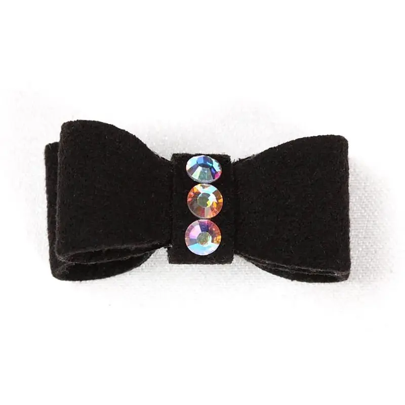 Susan Lanci Dog Hair Bow 2-Piece Set - Black Teacup