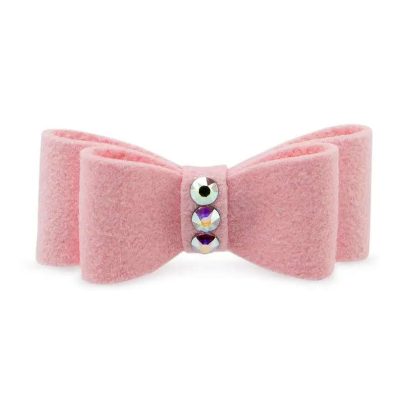 Susan Lanci Dog Hair Bow 2-Piece Set - Puppy Pink Teacup