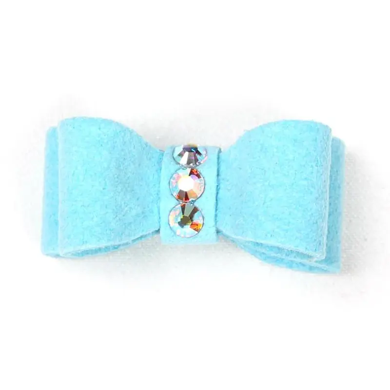 Susan Lanci Dog Hair Bow 2-Piece Set - Tiffi Blue Teacup