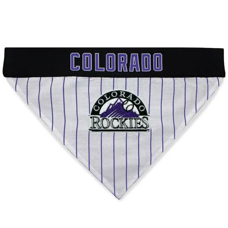 Colorado Rockies Reversible Dog Bandana Collar Slider Small/Medium - Out of Stock!