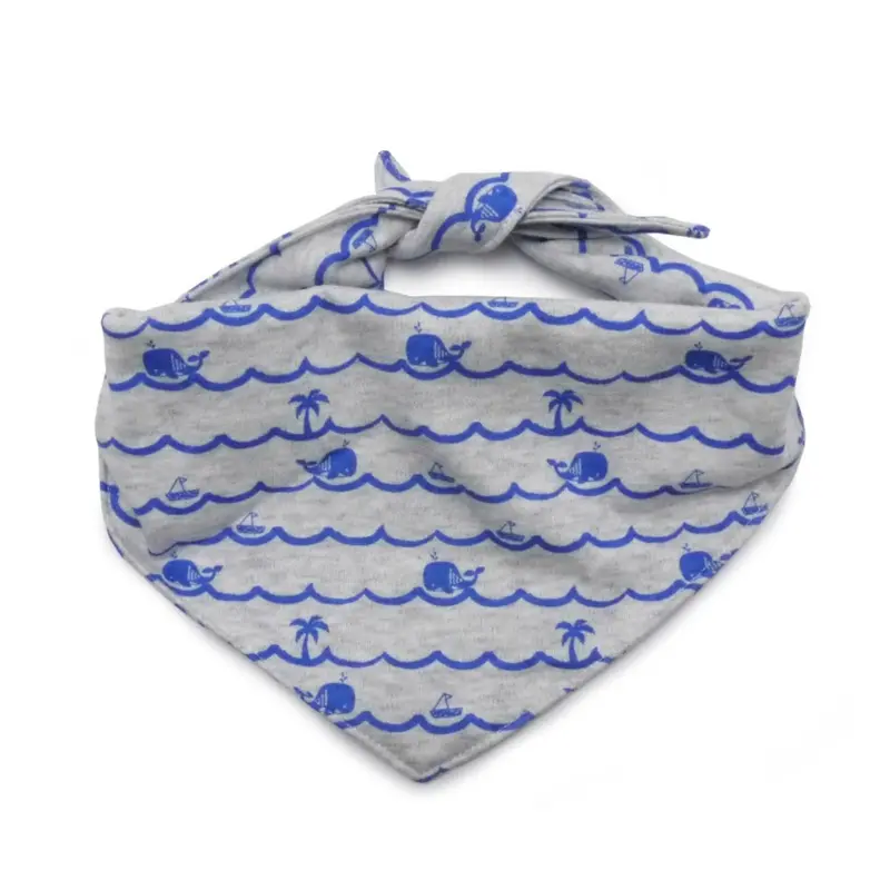Dogo Whale Dog Bandana - Blue Medium