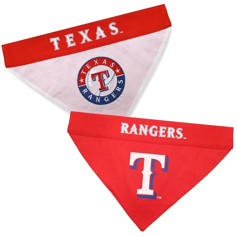 Texas Rangers Reversible Dog Bandana Collar Slider Small/Medium