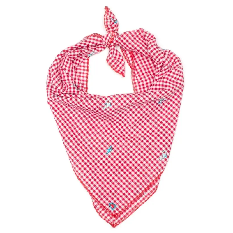 Worthy Dog Gingham Chomp Dog and Cat Bandana Small