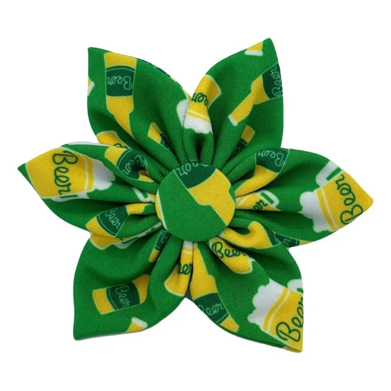 Huxley & Kent Pinwheel Dog and Cat Collar Attachment - Irish Suds Green Small - 2.5"