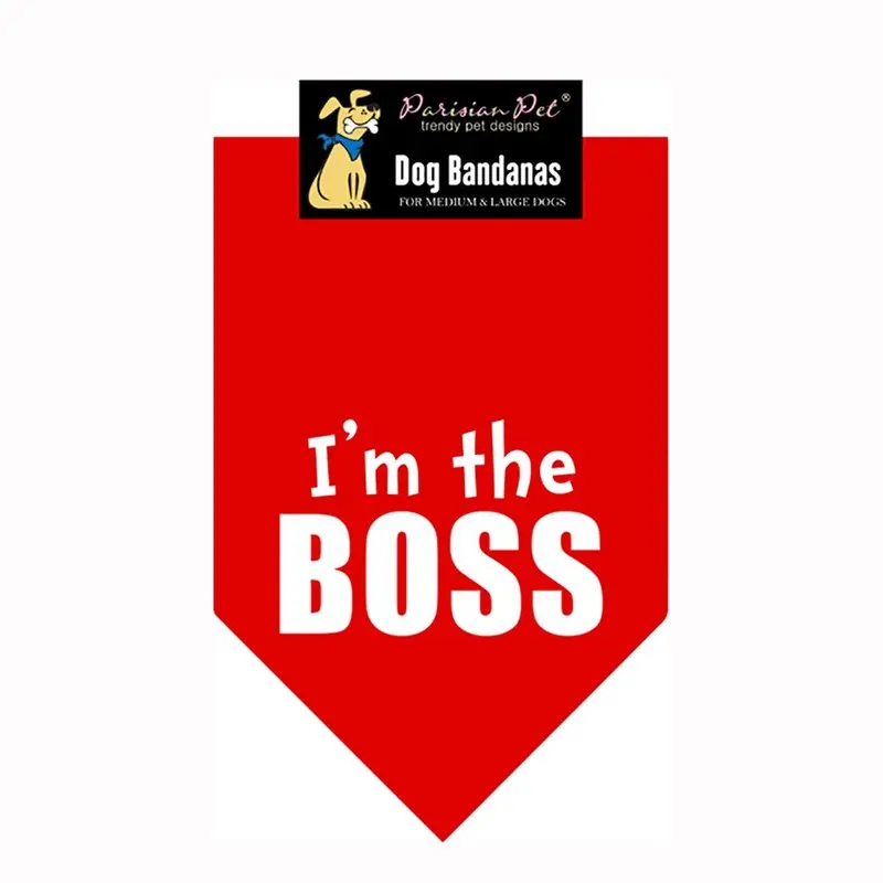I'm the Boss Dog Bandana - Red Small - Out of Stock!