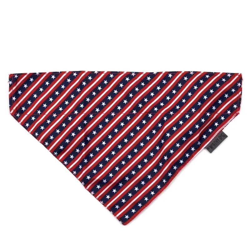 Worthy Dog Bias Stars & Stripes Dog and Cat Bandana Collar Attachment Small