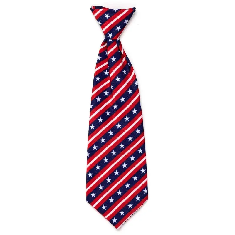 Worthy Dog Bias Stars & Stripes Dog and Cat Long Neck Tie Collar Attachment Small