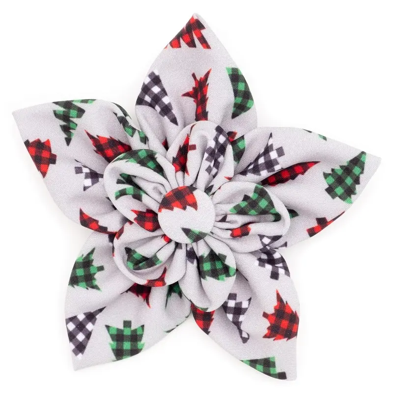 Worthy Dog Holiday Dog and Cat Flower Collar Attachment - Woodlands Small