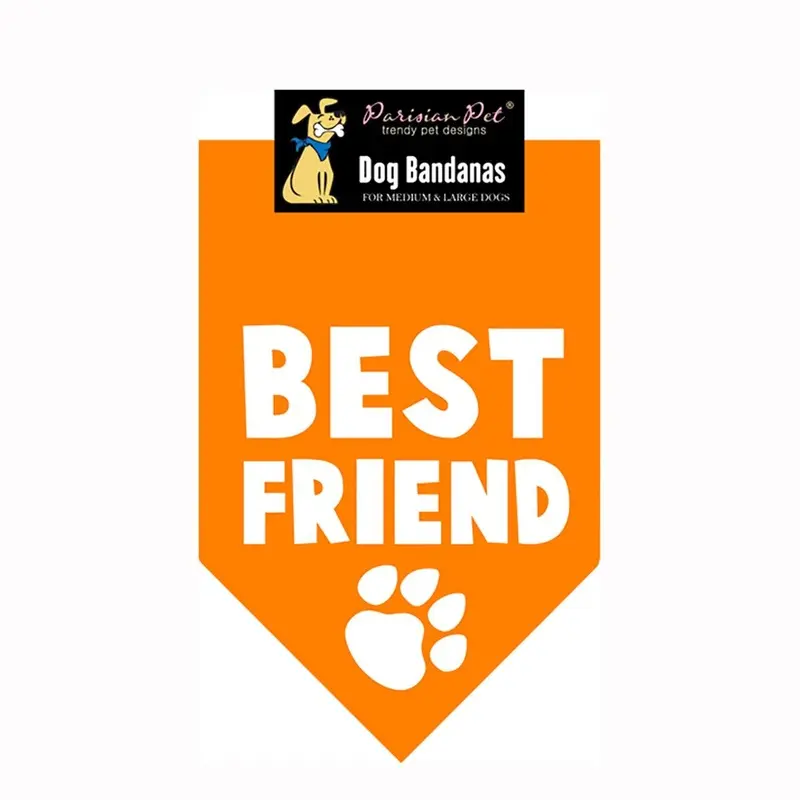 Best Friend Dog Bandana - Orange Small