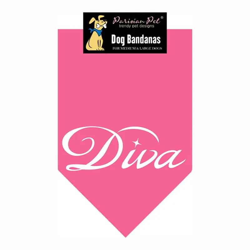 Diva Dog Bandana - Pink Small