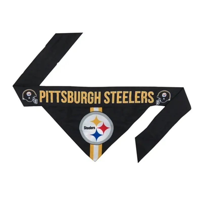 Little Earth Pittsburgh Steelers Tie On Dog Bandana Small