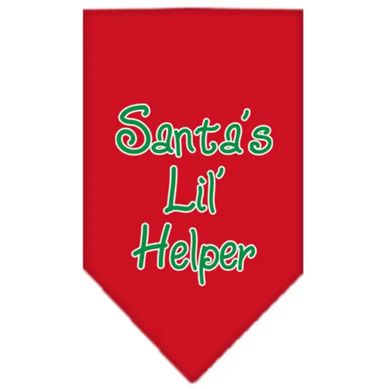 Mirage Santa's Little Helper Dog Bandana - Red Small