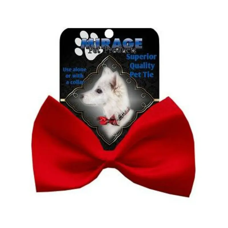 Plain Dog Bow Tie - Red