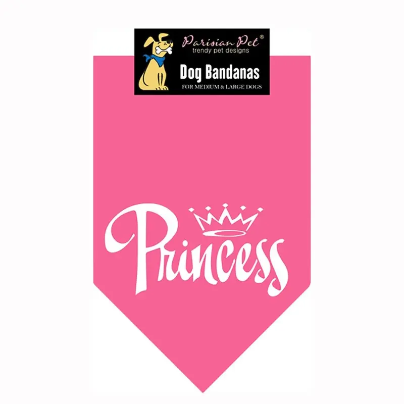 Princess Dog Bandana -  Pink Small