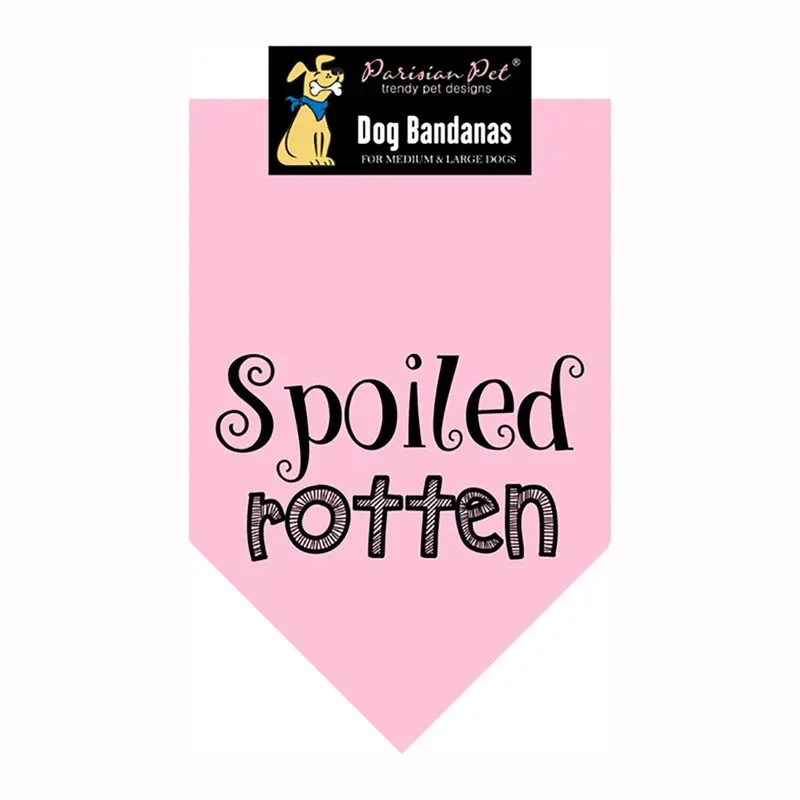 Spoiled Rotten Dog Bandana - Pink Small