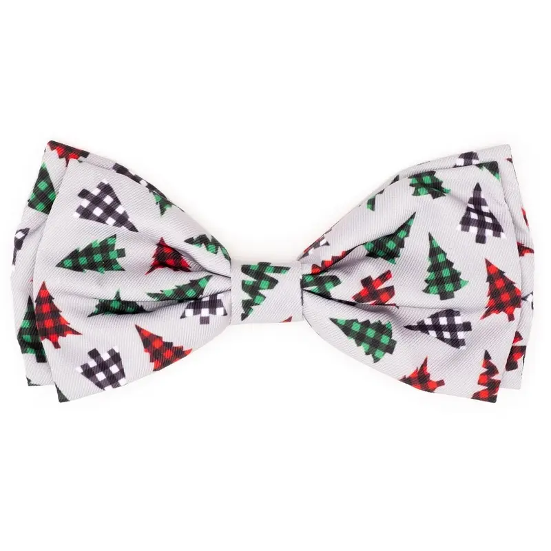 Worthy Dog Holiday Dog and Cat Bow Tie Collar Attachment - Woodlands Small