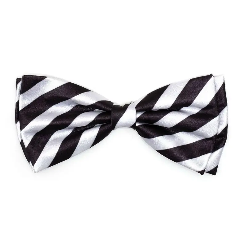 Worthy Dog I Do Dog and Cat Bow Tie Collar Attachment - Black and White Small