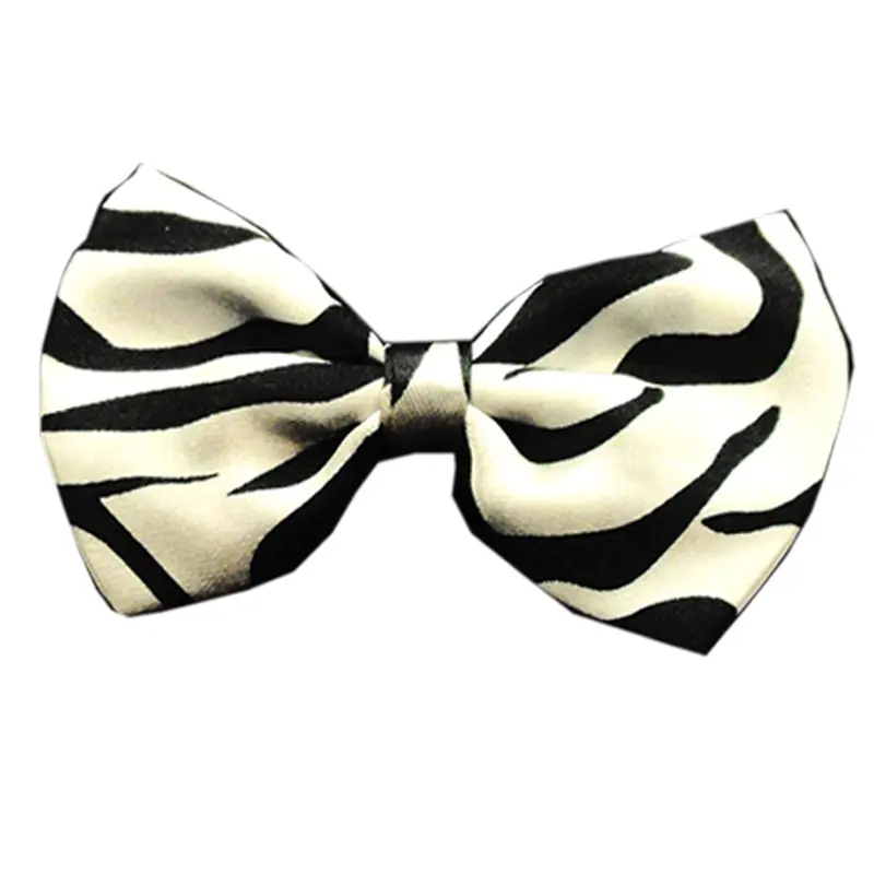 Zebra Dog Bow Tie Vecro Brand closure
