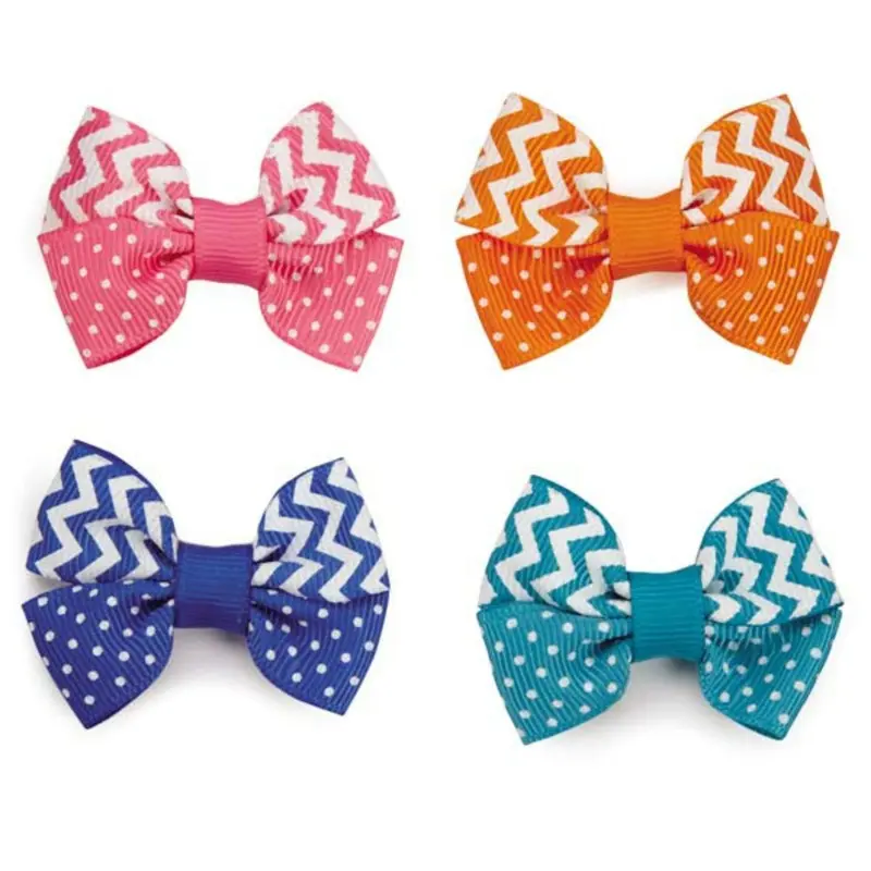 Aria Cute Chevron Dog Bows