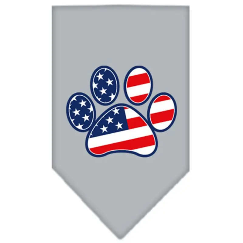 Patriotic Paw Dog Bandana - Gray Small