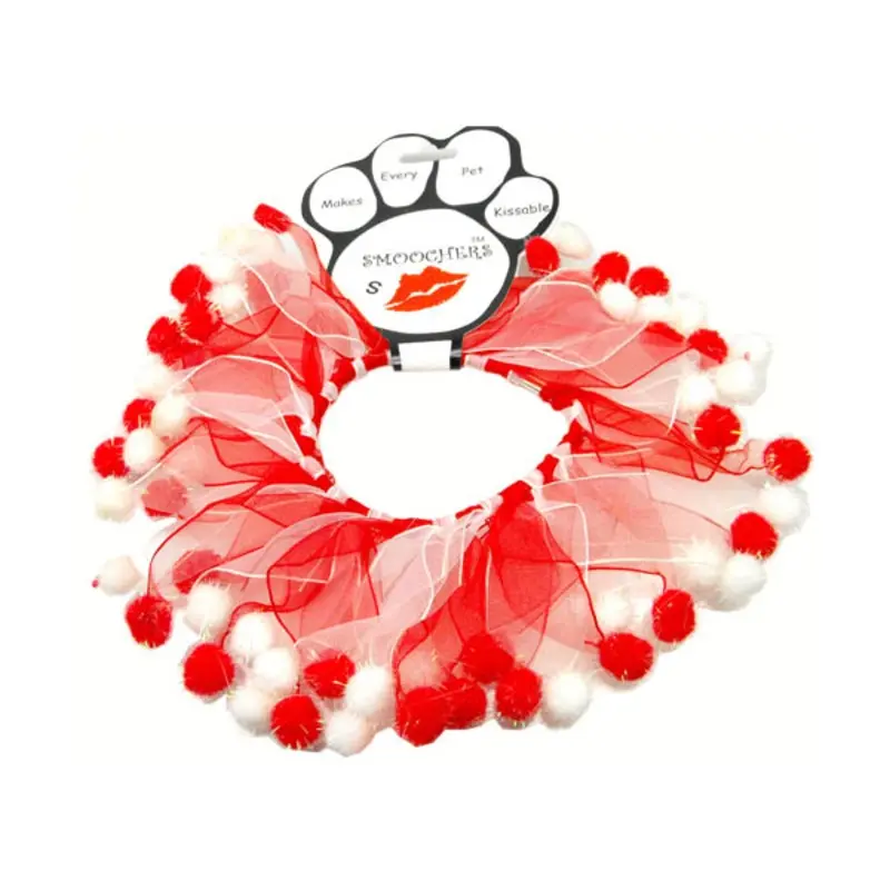 Smoochers Dog and Cat Scrunchie - Candy Cane Fuzzy Wuzzy Small - Out of Stock!