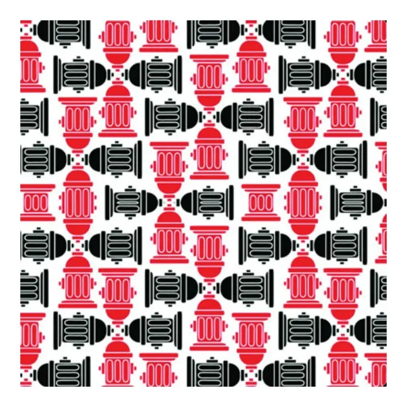 Fire Hydrant Dog Bandana - Red/Black